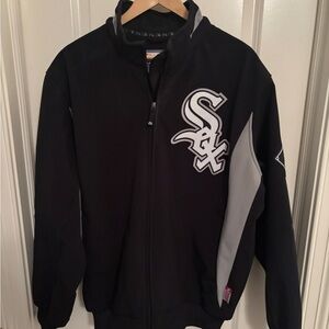 Majestic Black and Gray Varsity Jacket